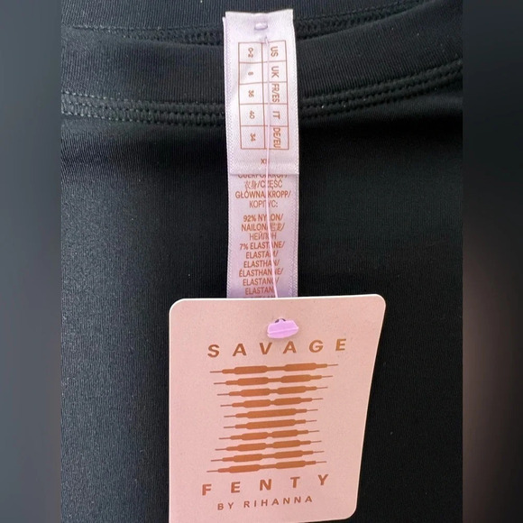 New with tags savage x fenty Rihanna seamless teddy size XS black bodysuit - Picture 3 of 5
